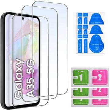 2x Zaštitno staklo za ekran od kaljenog stakla za Samsung Galaxy A35 5G | Set od 2 komada