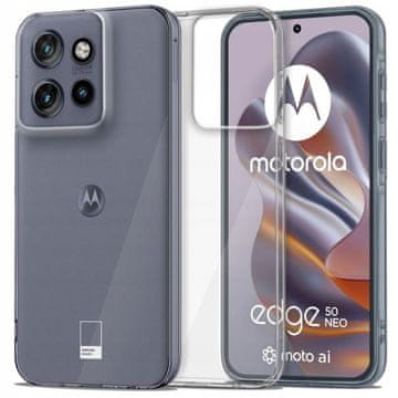 Futrola za Motorola edge 50 Neo prozirni ojačani silikon + 9H staklo