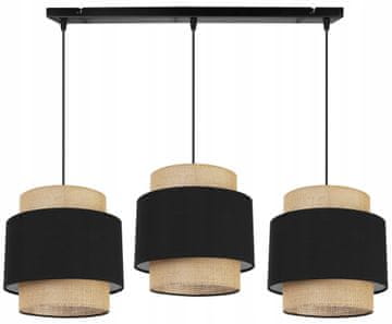 Visilica lusterka stropna s abažurom boho juta