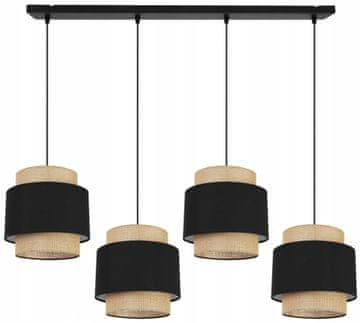 Viseća žirandola s abažurom od jute, boho stil