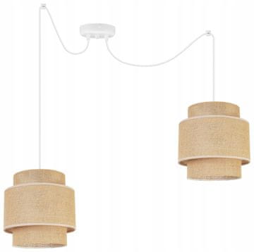Visuća lampa luster stropni abažur boho juta