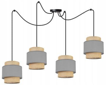 Viseća lampa luster za strop, abažur boho juta