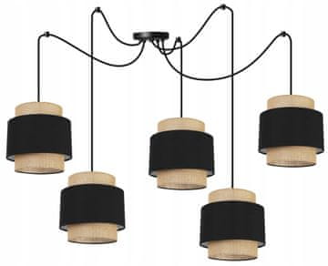 Visilica žirando za strop s abažurom, boho, juta