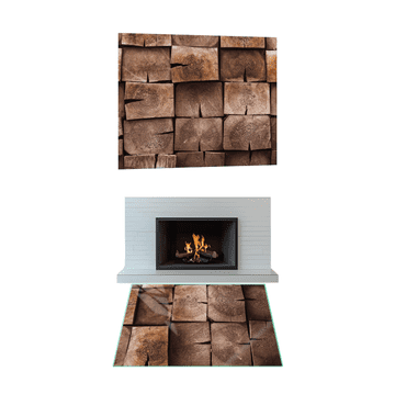 STAKLO ZA KAMIN OD KALJENOG STAKLA DIMENZIJE 52x30 cm S BALE GRAFIKOM