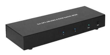 MicroConnect DisplayPort i USB 1x2 4K2K KVM preklopnik, MC-DP-KVM201K