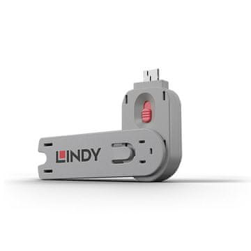 Lindy 40620 USB-A blokator porta, ružičasti ABS ključ za zaključavanje, 1 kom.