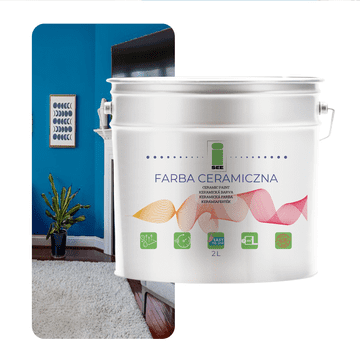 EE KERAMIČKA BOJA ZA ZIDOVE, PERIVA, PLAVA, 2 L, OTPORNA NA MRLJE