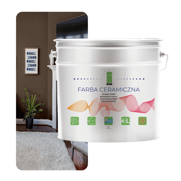 EE KERAMIČKA BOJA ZA ZIDOVE, PERIVA, SMEĐA, 2 L, OTPORNA NA MRLJE