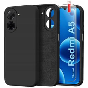 Silikonska futrola za Xiaomi Redmi A5, fleksibilna + 9H zaštitno staklo