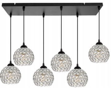 GH KROMIRANA VISEĆA SVJETILJKA LUSTERA S LED KRISTALOM