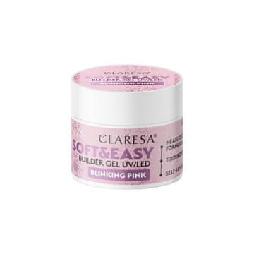 Claresa Soft&Easy gel za nokte u boji svjetlucavo ružičaste 12 g