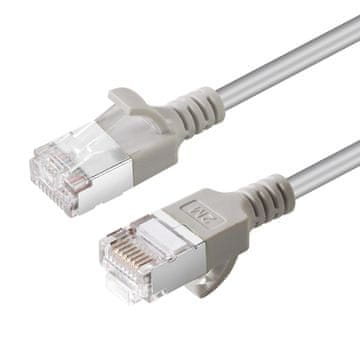 MicroConnect RJ45 mrežni kabel V-FTP6A0015-SLIM sivi 0,15 m Cat6a U/FTP