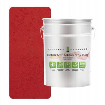 EE Unutarnji arhitektonski beton 15 kg Vatreno crvena H3616 | Efekt potkrovlja