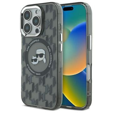 Karl Lagerfeld Futrola za iPhone 16 Pro Monogram MagSafe crna
