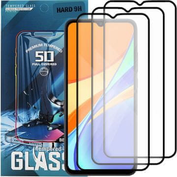 3x kaljeno staklo za Xiaomi Redmi 9C (cijeli zaslon, puni 5D, 9H)
