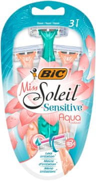 Bic Miss Soleil 3 Sensitive Aqua Colours britvice 1 pakiranje - 3 kom