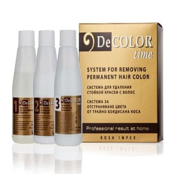 DECOLOR TIME sredstvo za skidanje boje s kose - 3 x 110 ml (1 set)