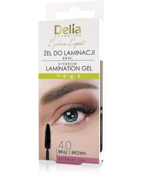 DELIA cosmetics Eyebrow Expert gel za laminiranje obrva smeđi 4 ml