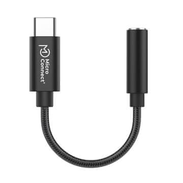 MicroConnect MC-AUDIO-USBC kabelski adapter 0,13 m srebrne boje