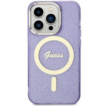Guess Hardcase Glitter Gold MagSafe maskica za iPhone 11 ljubičasta