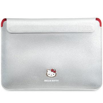 HELLO KITTY Torba za laptop 14" s metalnim logotipom, srebrna