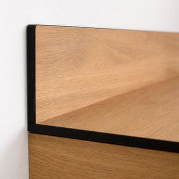 HPL kupaonska radna ploča za ormarić 100 cm 100,5 x 35,5 cm Castello Oak s panelom 30 cm