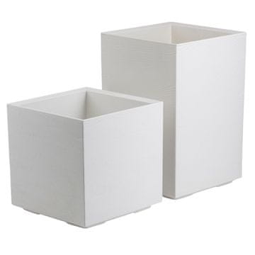 Set donica na kotačima Betonique 40 cm krem, 2 kom