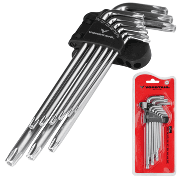 Set TORX KLJUČEVA dugih imbus ključeva, 9 komada > T10 - T50 mm <