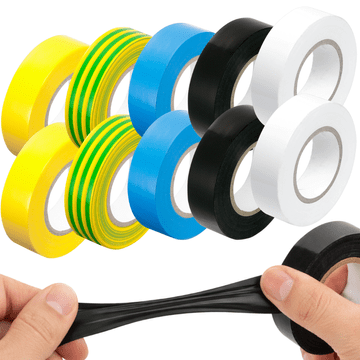 Set od 10 m izolacijskih traka 19 mm (pakiranje od 10) pet boja