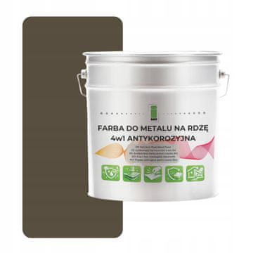 EE Boja za metal protiv hrđe 4 u 1 sivo-smeđa RAL7013 pocinčani čelik 2,5L mat