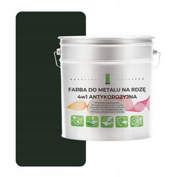 EE Boja za metal protiv hrđe 4 u 1 zelena RAL6007 pocinčani čelik 5L saten