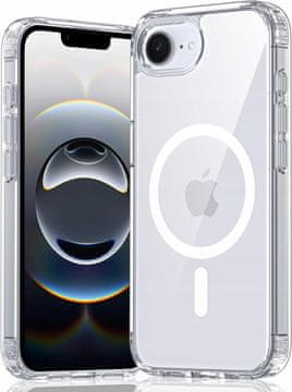 Futrola za iPhone 16e + 9H ojačana staklom 360° za prozirnu MagSafe futrolu
