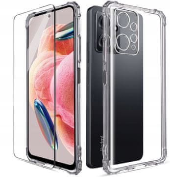 Futrola za Xiaomi Redmi Note 12 4G, oklopna, anti-udarna, stražnja maska, tanka + staklo