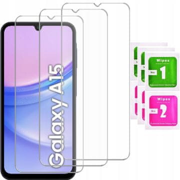 3x kaljeno staklo za Samsung Galaxy A15 4G | 5G staklo 9H | set od 3
