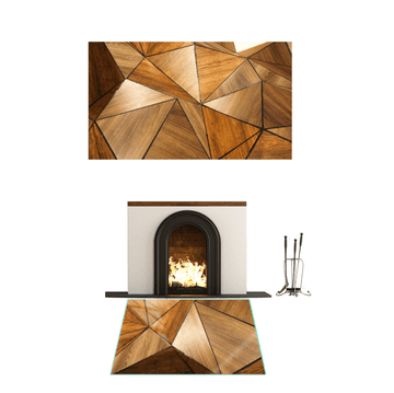 STAKLO ZA KAMIN KALJENO STAKLO DIMENZIJE PODNOŽJA 52x35cm GRAFIKA MOZAIK