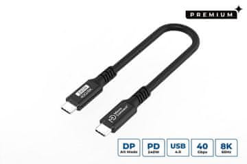 MicroConnect USB4CC015-240W USB kabel USB4 Gen 3x2 0,15 m USB C crni