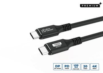 MicroConnect USB3.2CC01.5 USB kabel USB 3.2 Gen 2x2 1,5 m USB C crni