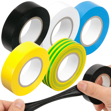 Set od 10 m izolacijskih traka 19 mm (pakiranje od 5) u pet boja