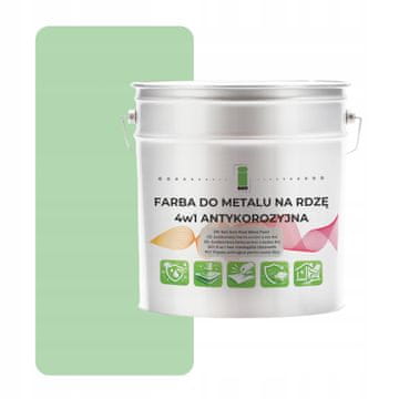 EE Boja za metal protiv hrđe 4 u 1 zelena RAL6019 pocinčani čelik 5L saten