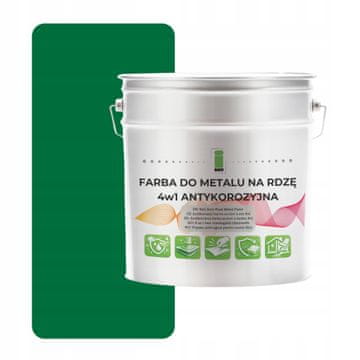 EE Metalna boja za hrđu 4 u 1 zelena RAL6029 pocinčani čelik 2,5 l mat