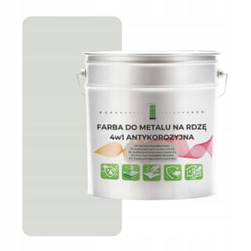 EE Metalna boja za hrđu 4 u 1 bijelo siva RAL9002 pocinčani čelik 2,5L mat