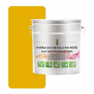 EE Metalna boja za hrđu 4 u 1 žuta RAL1004 pocinčani čelik 5L polumat