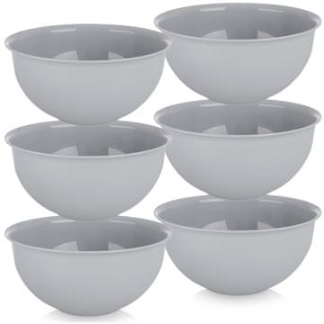 Artemis 6x Plastične Zdjele za Višekratnu Upotrebu Putne Zdjele za Piknik 500 ml