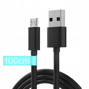 Mikro USB kabel za brzo punjenje USB - MicroUSB 100 cm QC 3.0 crni