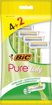 Bic Pure Lady britvica za žene s 3 oštrice, 1 pakiranje - 6 kom (4 + 2 gratis)