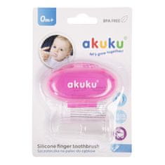 AKUKU Silikonska četkica za zube za bebe - u ružičastoj kutijici (a0265)