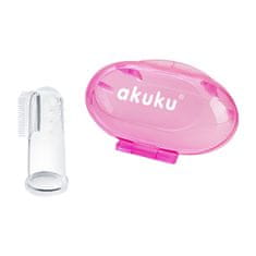 AKUKU Silikonska četkica za zube za bebe - u ružičastoj kutijici (a0265)