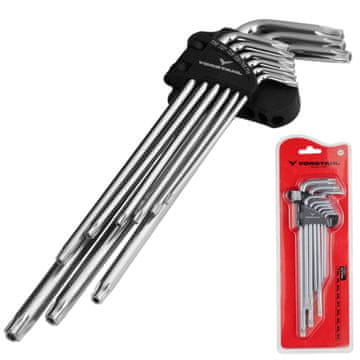 Set TORX imbus ključeva VRLO DUGIH 9 kom > T10 - T50 mm <