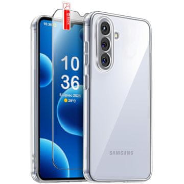 Prozirna maskica za Samsung A26 5G, ojačana prozirna maskica 2MM + 9H staklo