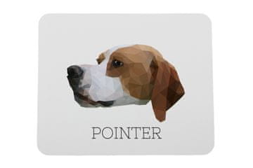 Pointer - geometrijska podloga za miša s fotografijom i natpisom